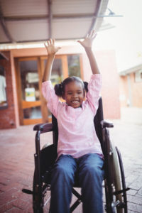 Child in wheelchair